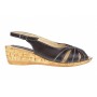Sandale dama, din piele naturala, maro, cu platforma de 4cm - S52M